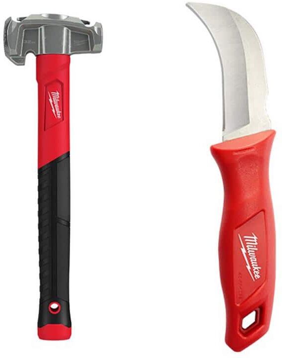 Milwaukee 36 oz. 4-in-1 Lineman's Hammer with Fixed Blade Hawkbill Knife