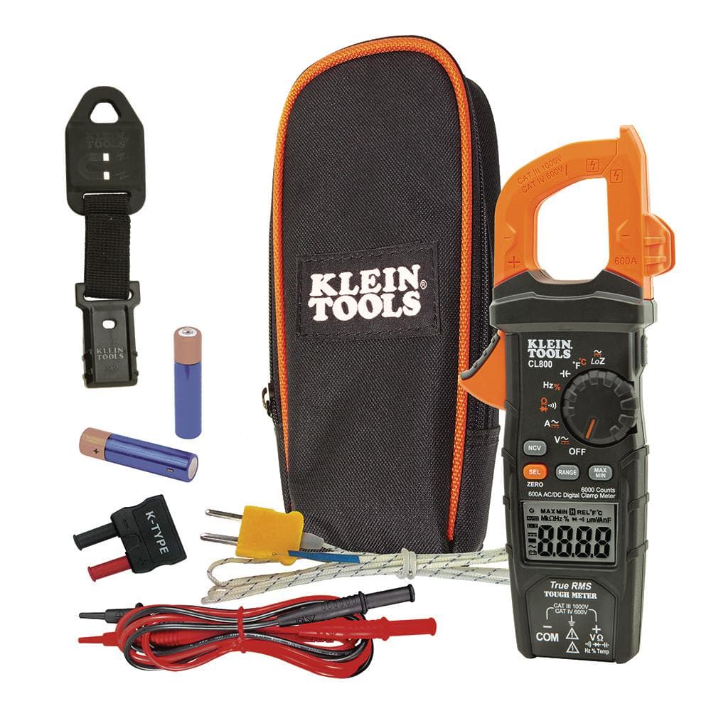 Klein Tools 600 Amp AC/DC True RMS Auto-Ranging Digital Clamp Meter with Magnetic Hanger