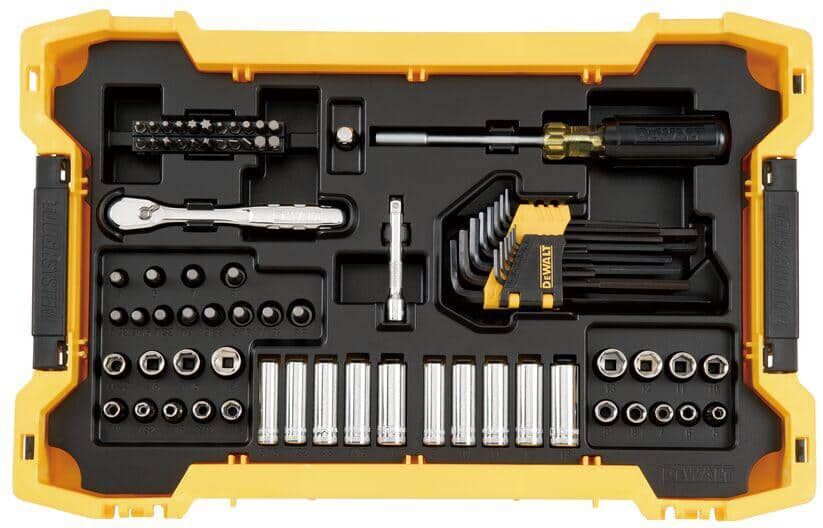 DeWalt 1/4 in. and 3/8 in. Drive Mechanics Tool Set with Toughsystem Trays (131-Piece)