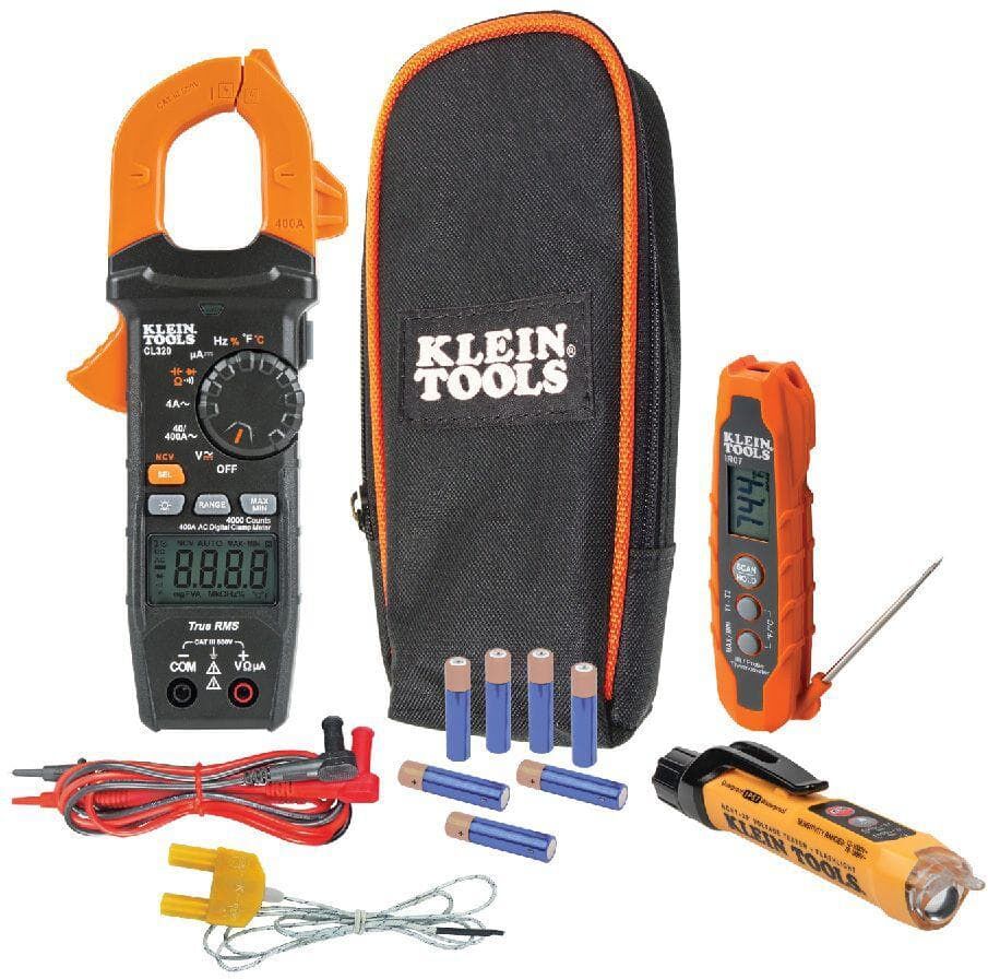 Klein Tools HVAC Clamp Meter Electrical Tester Set