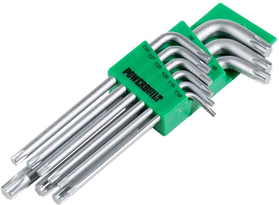 Powerbuilt 9-Piece Long Arm Torx Key Wrench Set