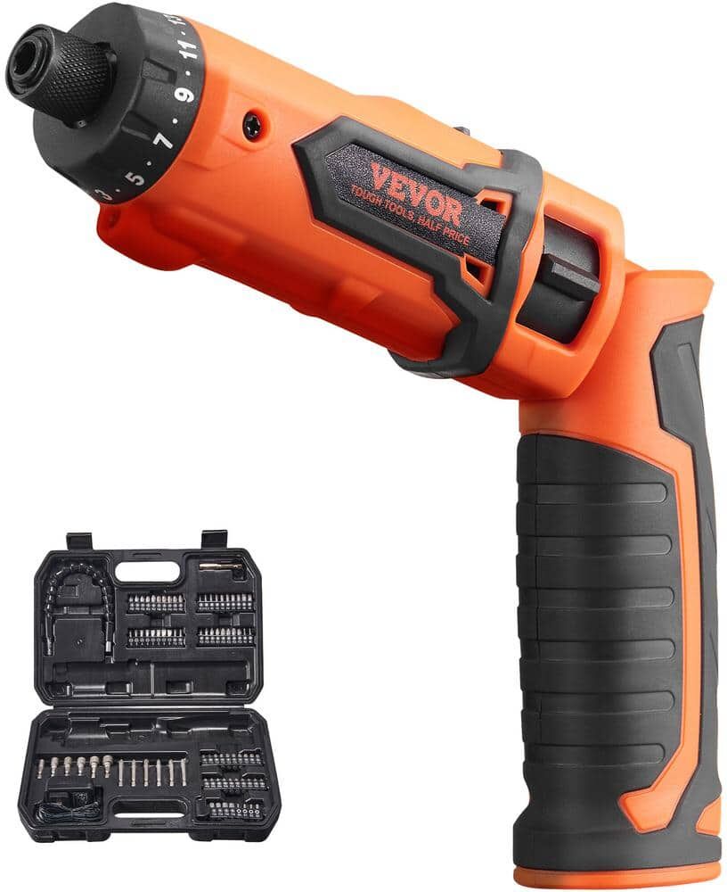 VEVOR Cordless Screwdriver Set, 4V 7Nm Electric Screwdriver Rechargeable Set with 11 Accessory Kit and Charging Cable