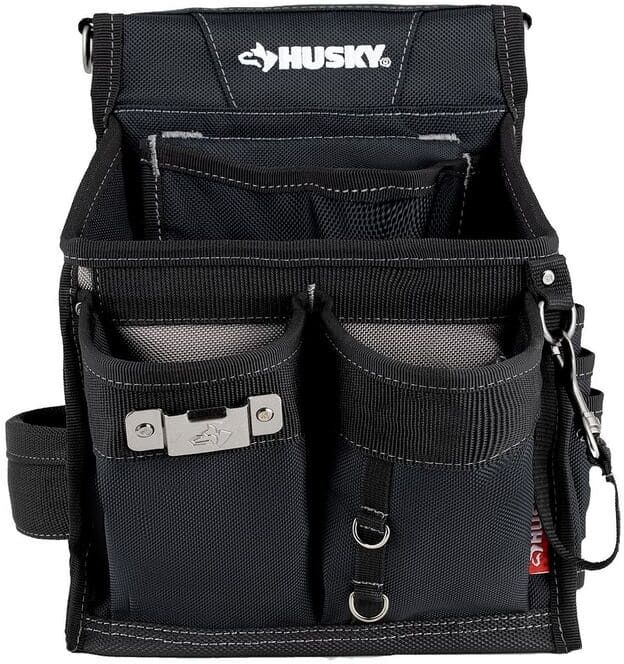 Husky Electrician's Tool Belt Pouch with Tape Measure Holder