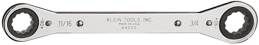 Klein Tools 11/16 in. x 3/4 in. Ratcheting Box Wrench