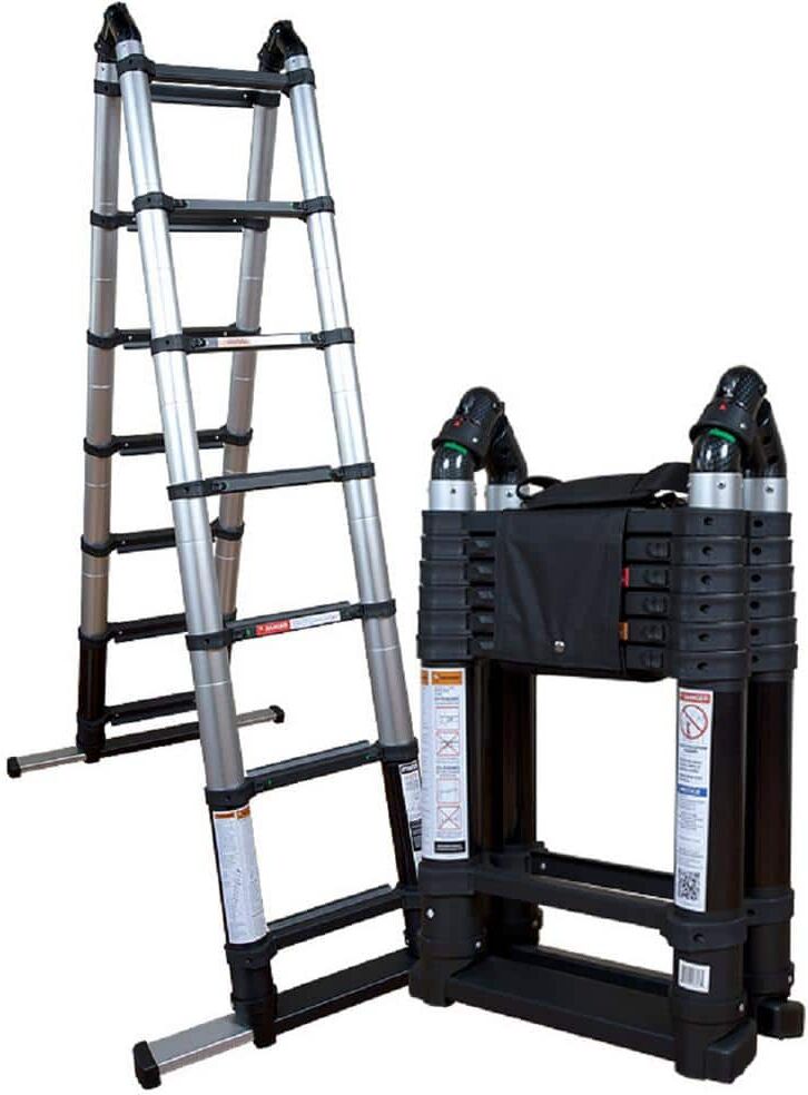 XTEND+CLIMB 14 ft. Aluminum Multi-Purpose Extension Ladder (18 Reach Height), 300 lbs. Load Capacity ANSI Type IA Duty Rating