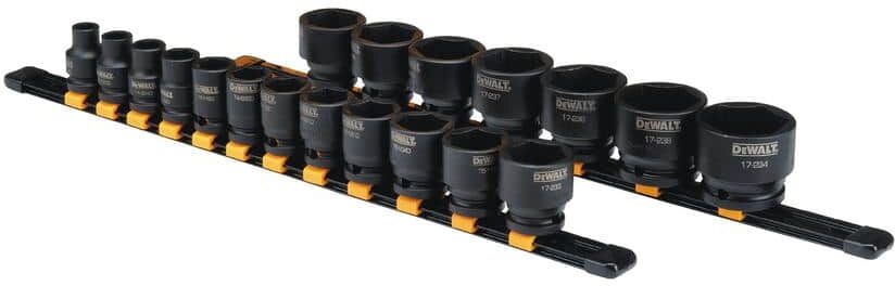 DeWalt 1/2 in. Drive SAE Impact Socket Set (19-Piece)