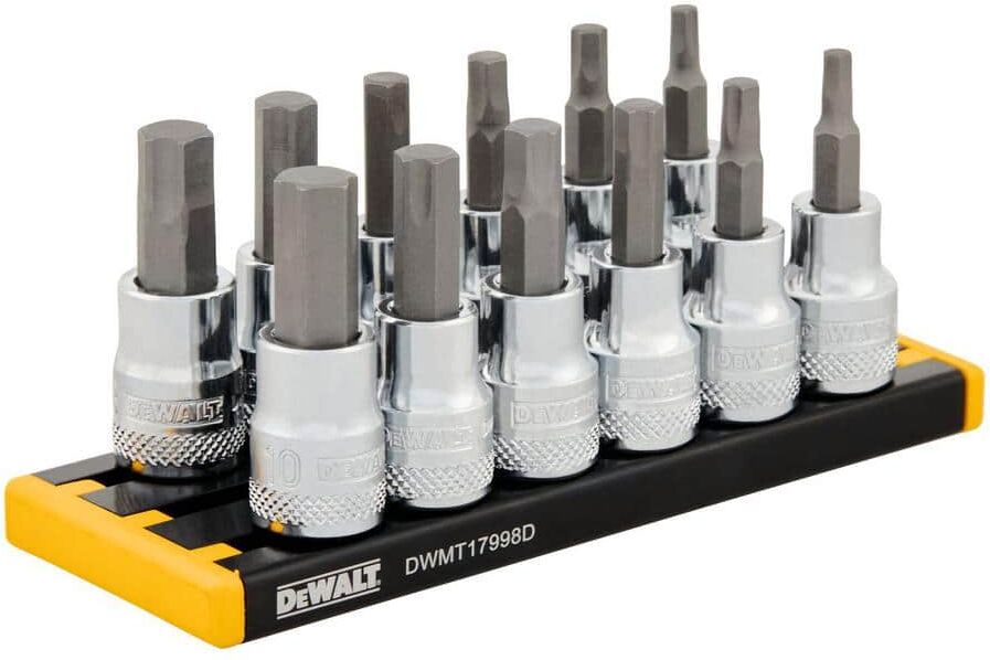 DeWalt 3/8 in. Drive SAE and Metric Hex Socket Set (12-Piece)