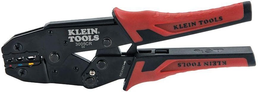 Klein Tools Ratcheting Crimper, 10-22 AWG - Insulated Terminals