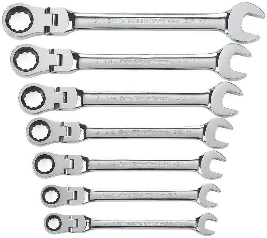 GEARWRENCH SAE Flex Combination Ratcheting Wrench Set (7-Piece)