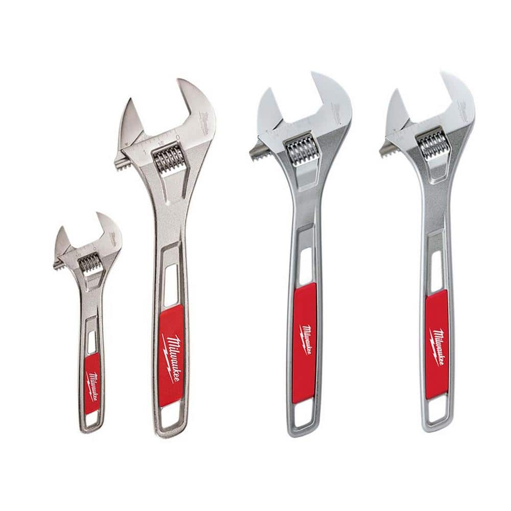 Milwaukee Professional Adjustable Wrench Set (4-Piece )