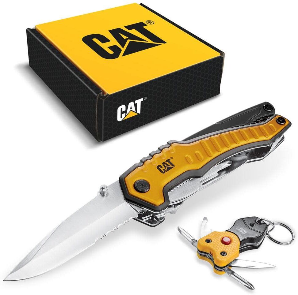 CAT XL Multi-Tool and Multi-Tool Key Chain with Light Gift Box Set (2-Piece)