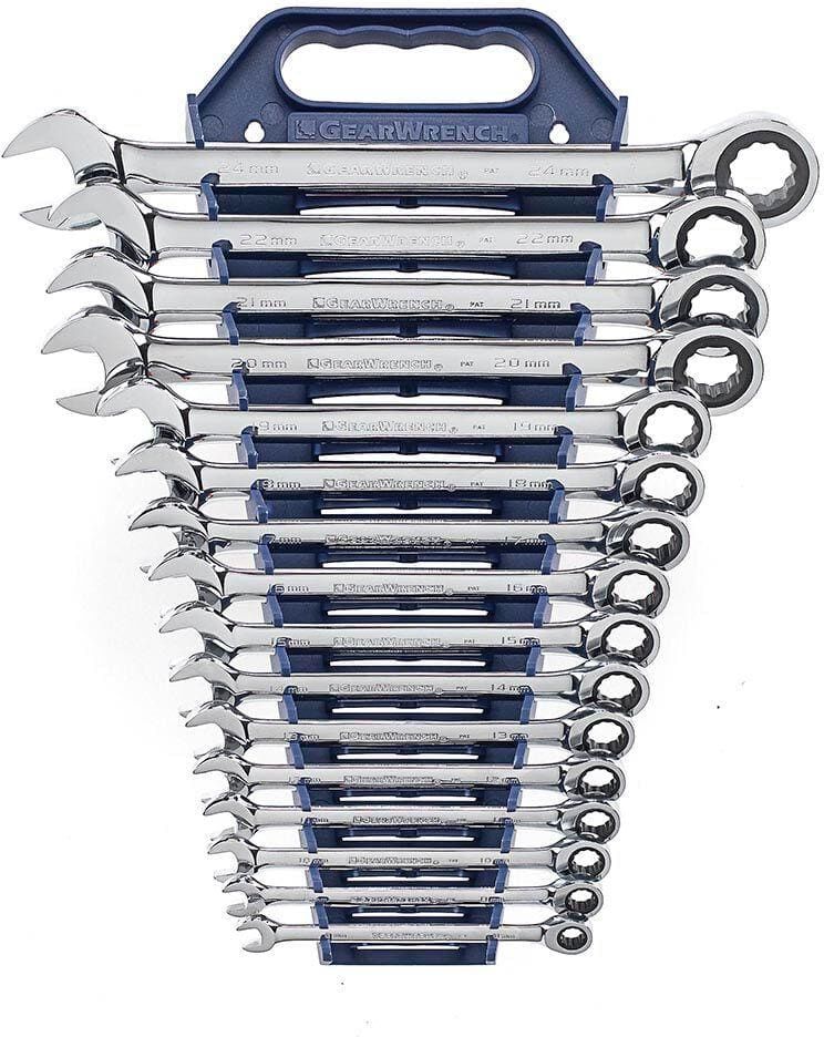 GEARWRENCH Metric 72-Tooth Combination Ratcheting Wrench Tool Set (16-Piece)