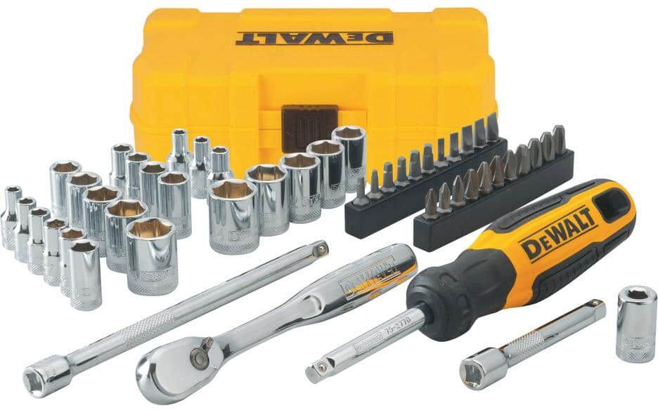 DeWalt 1/4 in. Drive SAE and Metric Mechanics Tool Set (50-Piece)