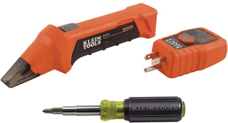 Klein Tools Digital Circuit Breaker Finder and Multi-Bit Screwdriver Tool Set