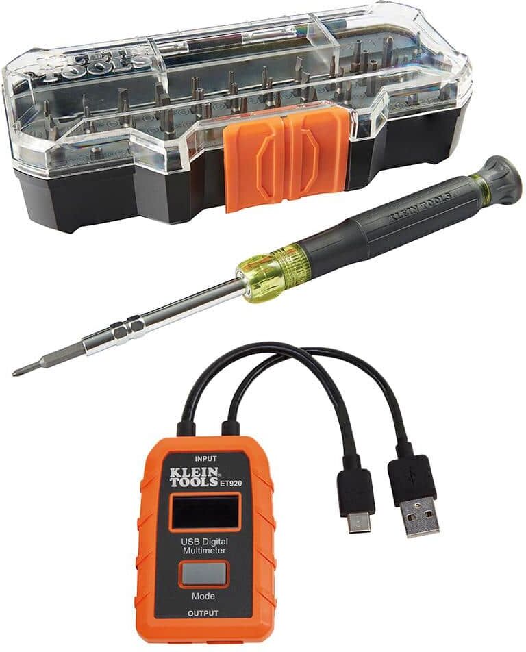 Klein Tools All-in-1 Precision Screwdriver and USB Digital Meter Tool Set