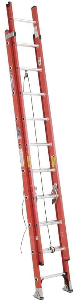 Werner 20 ft. Fiberglass Extension Ladder (19 ft. Reach Height) with 300 lb. Load Capacity Type IA Duty Rating