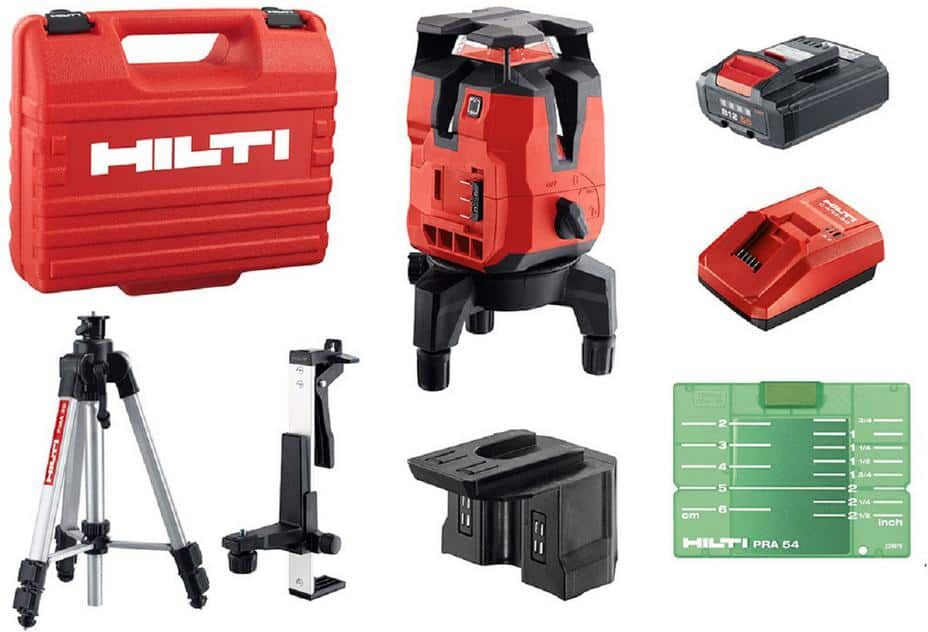 Hilti 33 ft. PM 40-MG Multi-Line Green Laser Level Kit (8-Piece)