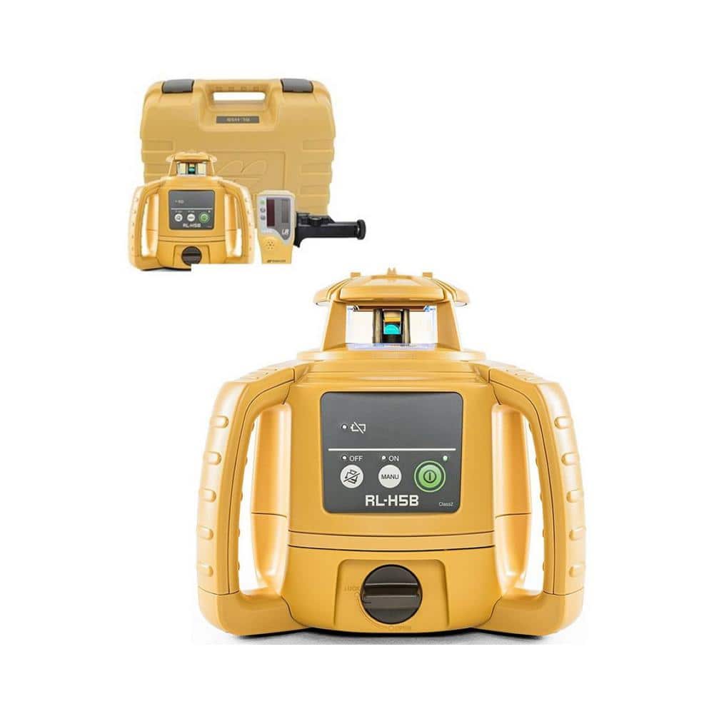 Topcon RL-H5B [Max Laser Distance (2000 ft.) Red Beam Self-Leveling Rotary Laser Level with LS-80X Receiver 1021200-73