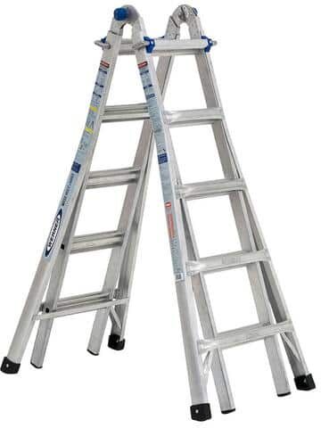 Werner 22 ft. Reach Aluminum Telescoping Multi-Position Ladder with 300 lbs. Load Capacity Type IA Duty Rating