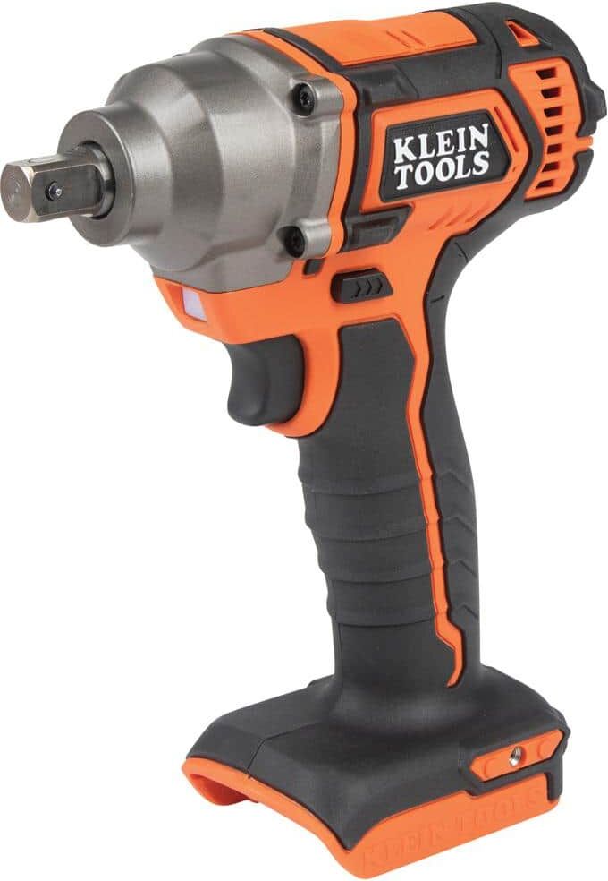 Klein Tools Battery-Operated Compact Impact Wrench, 1/2 in. Detent Pin, Tool Only