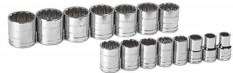 GEARWRENCH 1/2 in. Drive SAE 12-Point Socket Set with Case (15-Piece)