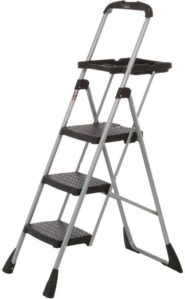 Cosco 4 ft. Steel Max Work Platform Ladder with 225 lbs. Load Capacity