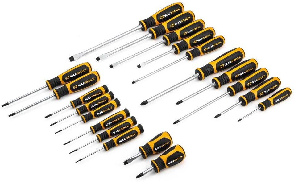 GEARWRENCH 20 Pc. Phillips/Slotted/Torx Dual Material Screwdriver Set