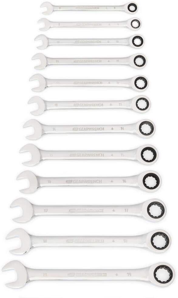 GEARWRENCH Metric 72-Tooth Combination Ratcheting Wrench Tool Set (12-Piece)