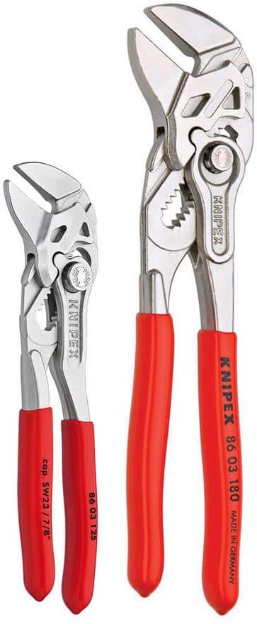 KNIPEX 5 in. and 7-1/4 in. Pliers Wrench Set (2-Piece)