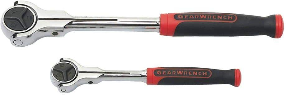 GEARWRENCH 1/4 in. and 3/8 in. Drive 72-Tooth Cushion Grip Roto-Ratchet Set (2-Piece)