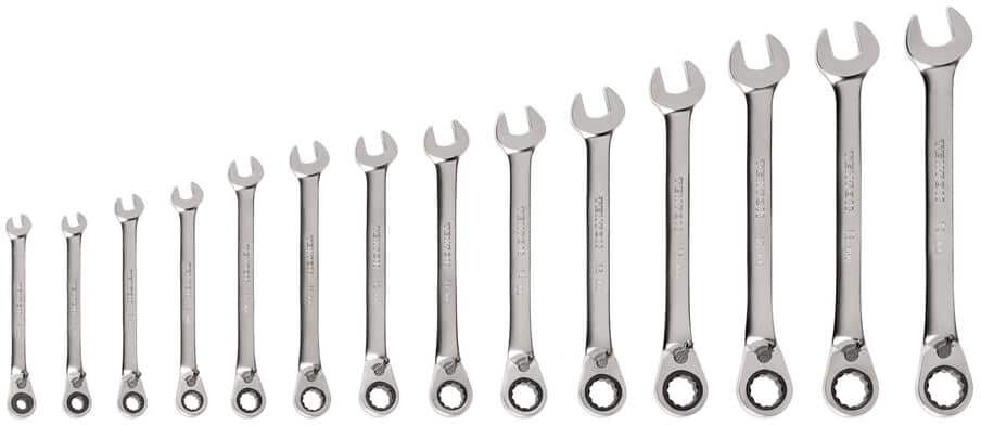 TEKTON 14-Piece (6-19 mm) Reversible 12-Point Ratcheting Combination Wrench Set