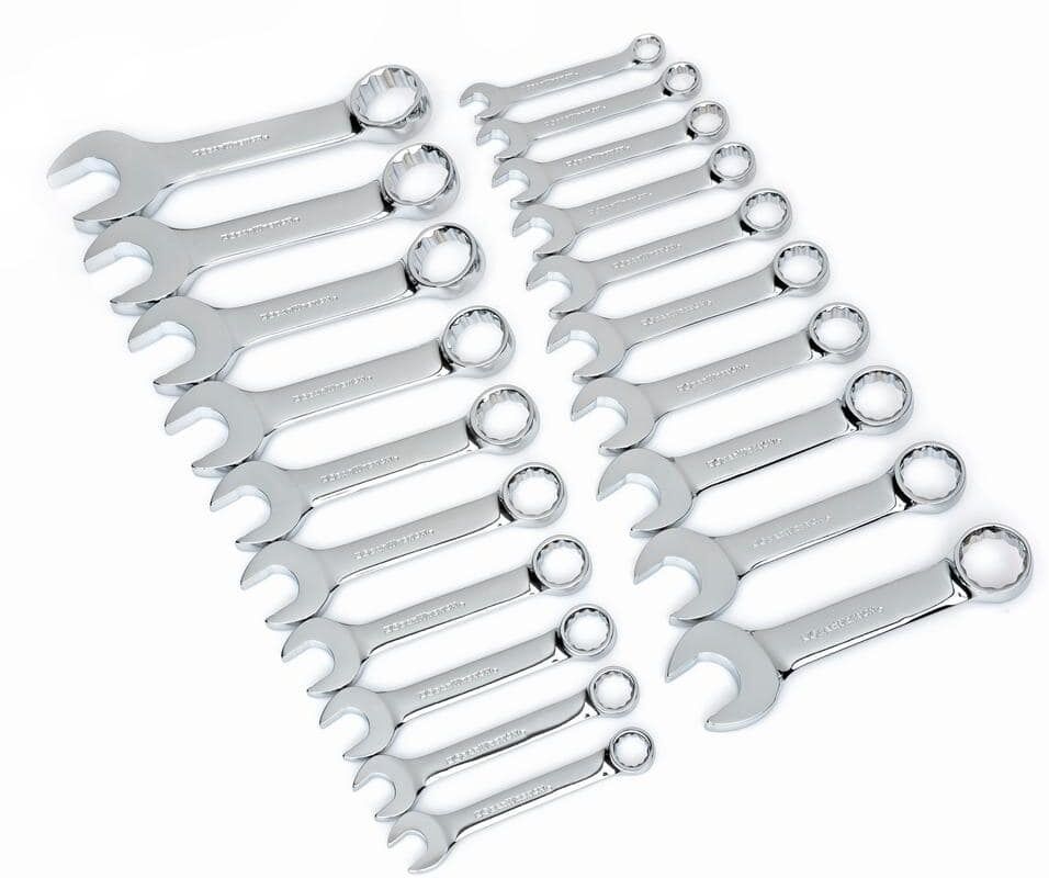 GEARWRENCH SAE/Metric 12-Point Stubby Combination Wrench Set (20-Piece)