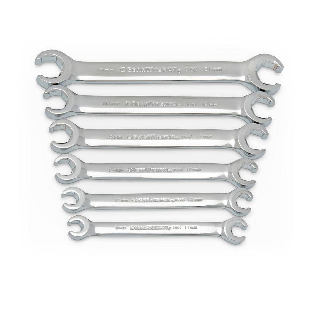 GEARWRENCH Metric Flare Nut Wrench Set (6-Piece)