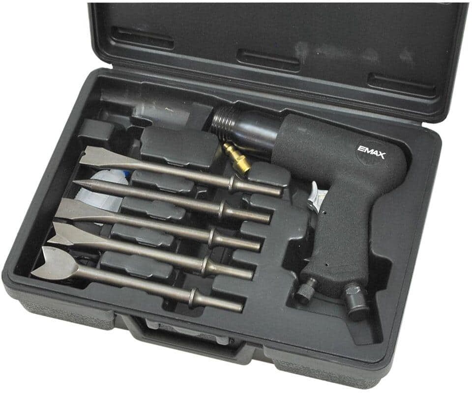 EMAX Industrial Duty Air Hammer Kit with Case (9-Piece)