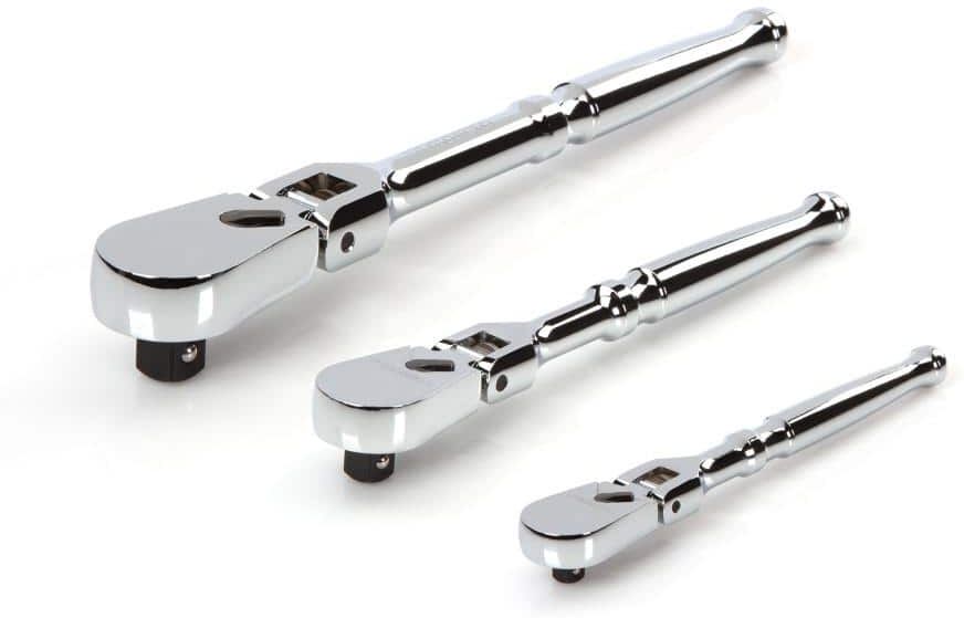 TEKTON 1/4 in., 3/8 in., 1/2 in. Flex Ratchet Set (3-Piece)