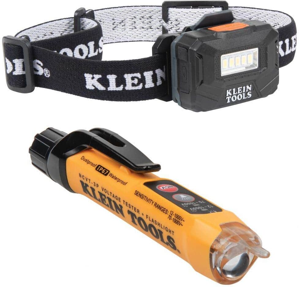 Klein Tools Rechargeable Headlamp and Non-Contact Voltage Tester Tool Set, 2-Piece