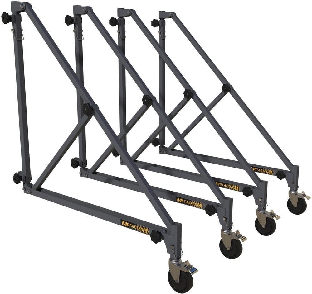 MetalTech 46 in. Outrigger Set with 5 in. Caster Wheels for Indoor Scaffold, 1000 lbs. Load Capacity (Set of 4)