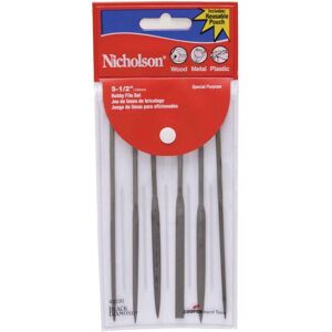 Crescent Nicholson 5-1/2 in. Assorted Hobby/Craft Mini File Set (6-Piece)