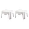 Rubbermaid White Plastic Step Stool with 300-lb. Weight Capacity, White (2-Pack)