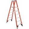 Werner 6 ft. Fiberglass Platform Twin Step Ladder (12 ft. Reach Height) with 300 lb. Load Capacity Type IA Duty Rating