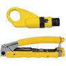 Klein Tools Compact, Multi-Connector Compression Crimper and Cable Stripper and 2-Level Coaxial Cable Stripper Tool Set