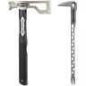 Stiletto Drywall Axe Fiberglass Hammer with 13 in. Handle with 12 in. Titanium Clawbar Nail Puller with Dimpler