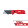 Milwaukee FASTBACK Compact Folding Utility Knife with General Purpose Blade (6-Pack)