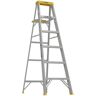 Werner 6 ft. Aluminum Step Ladder (10 ft. Reach Height) with 250 lb. Load Capacity Type I Duty Rating