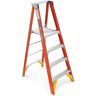 Werner 4 ft. Fiberglass Platform Ladder (10 ft. Reach Height) with 300 lb. Load Capacity Type IA Duty Rating