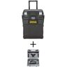 Stanley 22 in. Cantilever Mobile Tool Box and 1/4 in. and 3/8 in. Drive Black Chrome SAE and Metric Mechanics Tool Set (99 Pc)