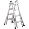 Werner 18 ft. Reach Aluminum Telescoping Multi-Position Ladder with 300 lbs. Load Capacity Type IA Duty Rating