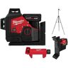 Milwaukee M12 Green 360° 3-Plane Laser with Laser Track Clip with 72 in. Adjustable Laser Level Tripod & 165 ft. Laser Detector