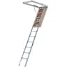 Louisville Ladder Energy Efficient 7 ft. 8 in. to 10 ft. 3 in., 22.5 in. x 54 in. Insulated Aluminum Attic Ladder, 375 lbs. Load Capacity