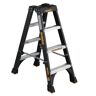 DeWalt 4 ft. Fiberglass Step Ladder 8.5 ft. Reach Height Type 1A - 300 lbs., Expanded Work Step and Impact Absorption System